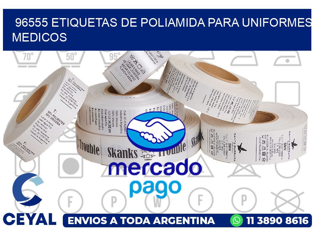 96555 Etiquetas de poliamida para uniformes medicos
