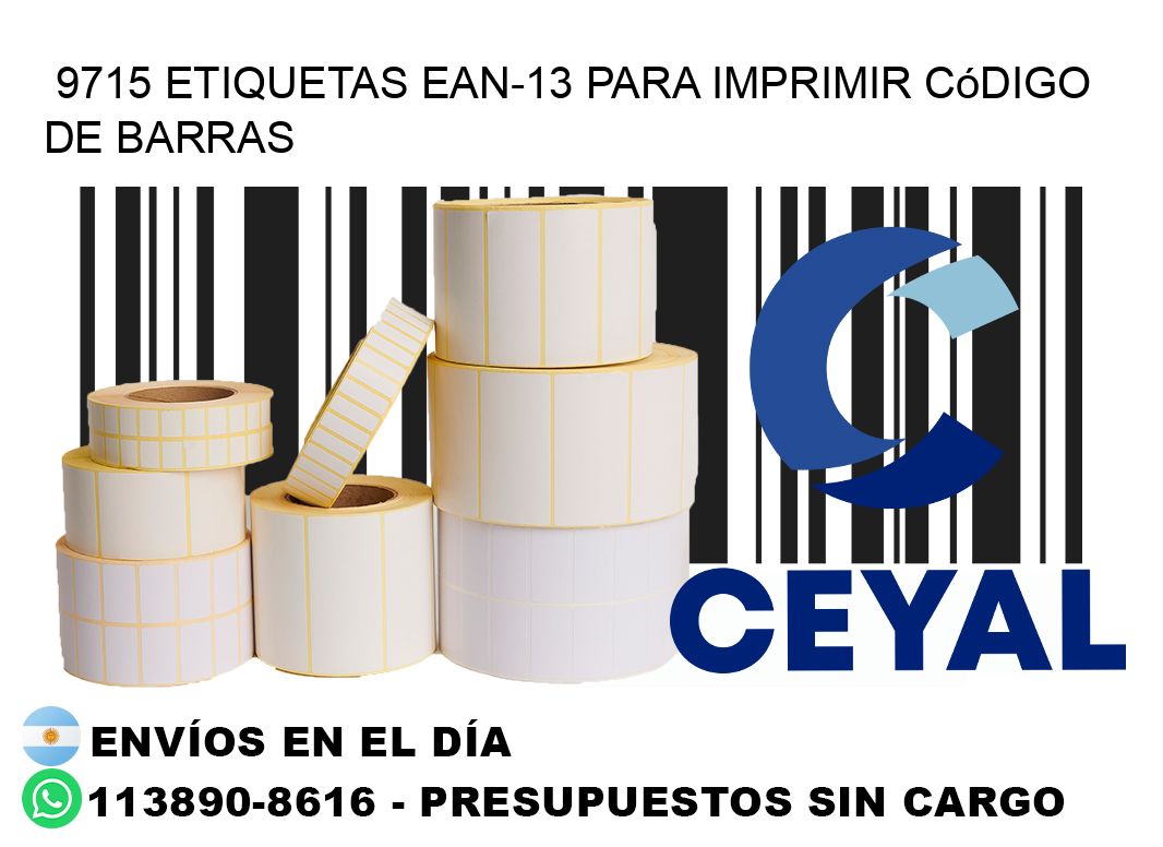 9715 etiquetas ean-13 para imprimir código  de barras
