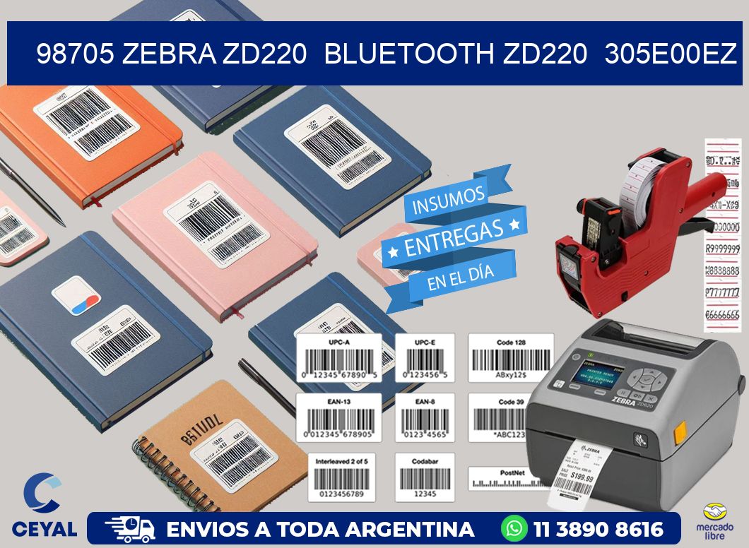 98705 Zebra ZD220  Bluetooth ZD220  305E00EZ