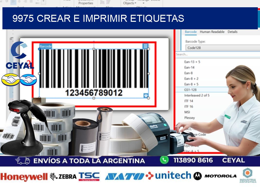 9975 Crear e imprimir etiquetas