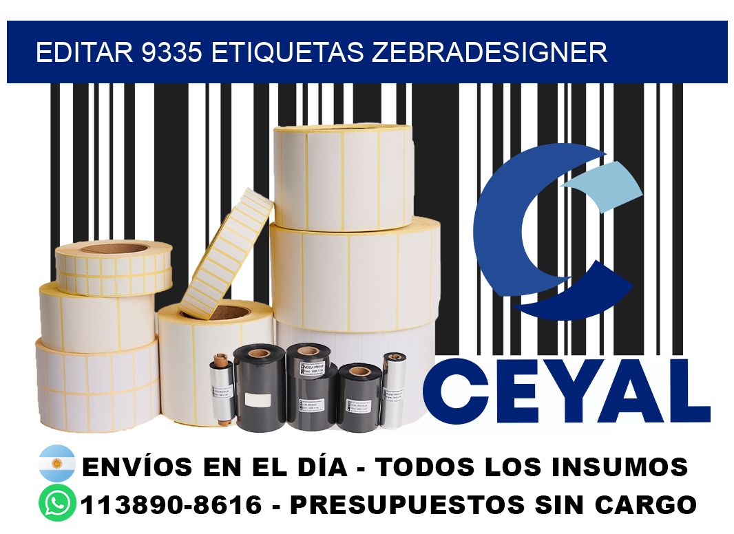 EDITAR 9335 ETIQUETAS ZEBRADESIGNER