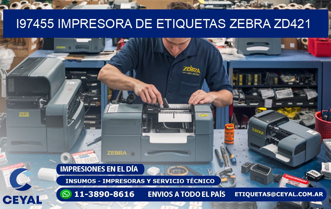 I97455 impresora de etiquetas Zebra ZD421