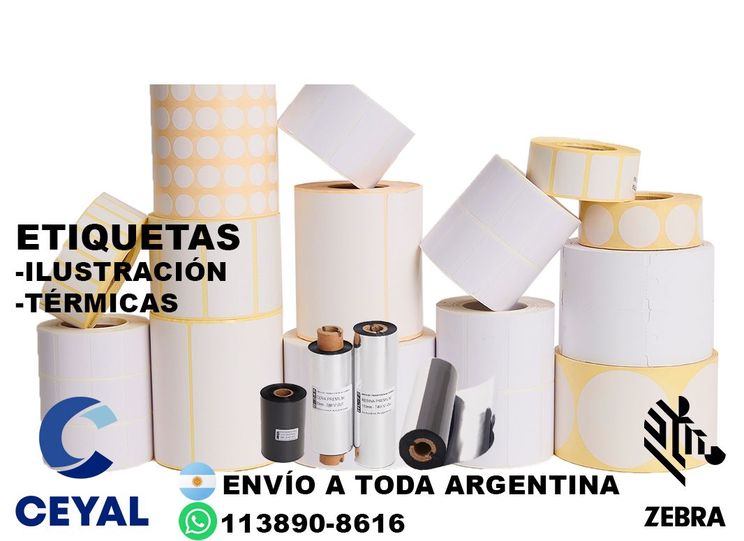 etiquetas blancas adhesivas tamaños 61 x 65