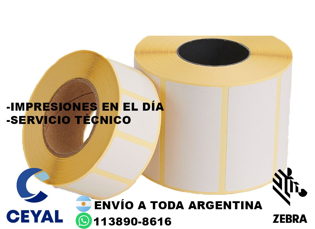 etiquetas blancas adhesivas tamaños 69 x 34