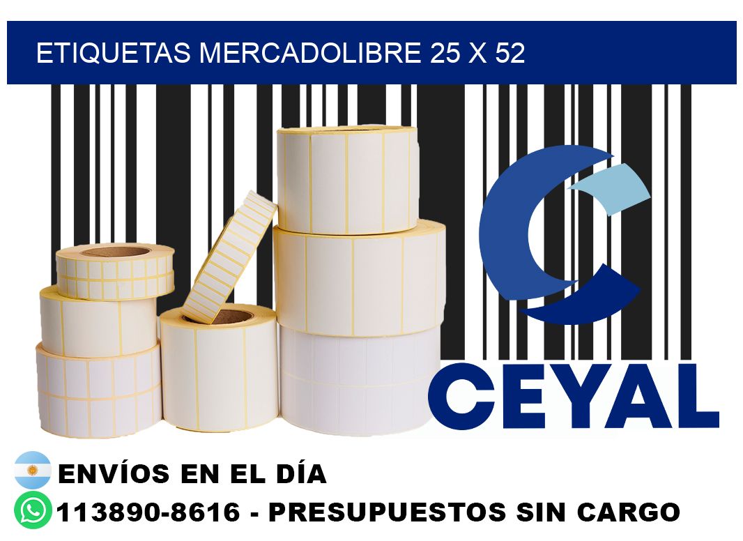 etiquetas mercadolibre 25 x 52