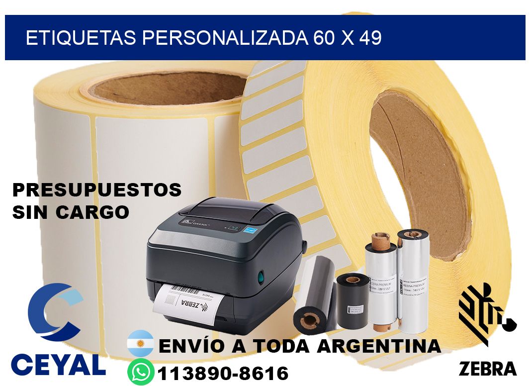 etiquetas personalizada 60 x 49