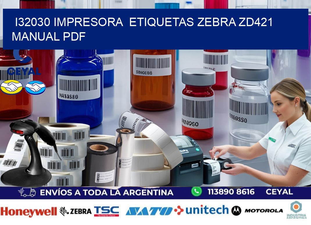 i32030 impresora  etiquetas Zebra ZD421 manual PDF