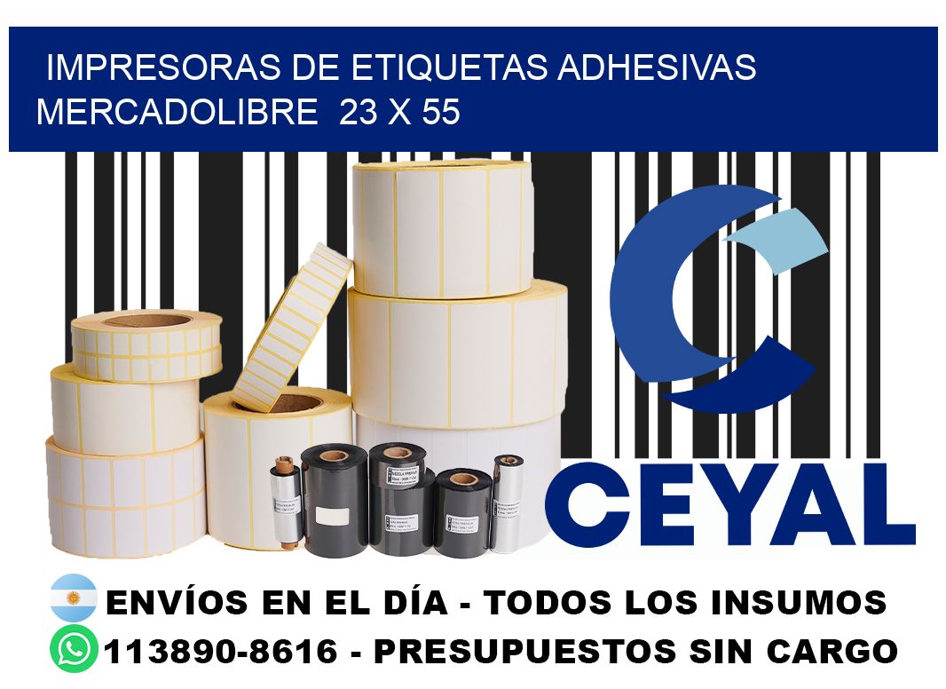 impresoras de etiquetas adhesivas mercadolibre  23 x 55