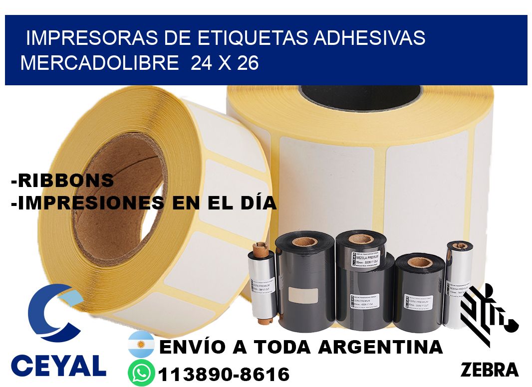 impresoras de etiquetas adhesivas mercadolibre  24 x 26