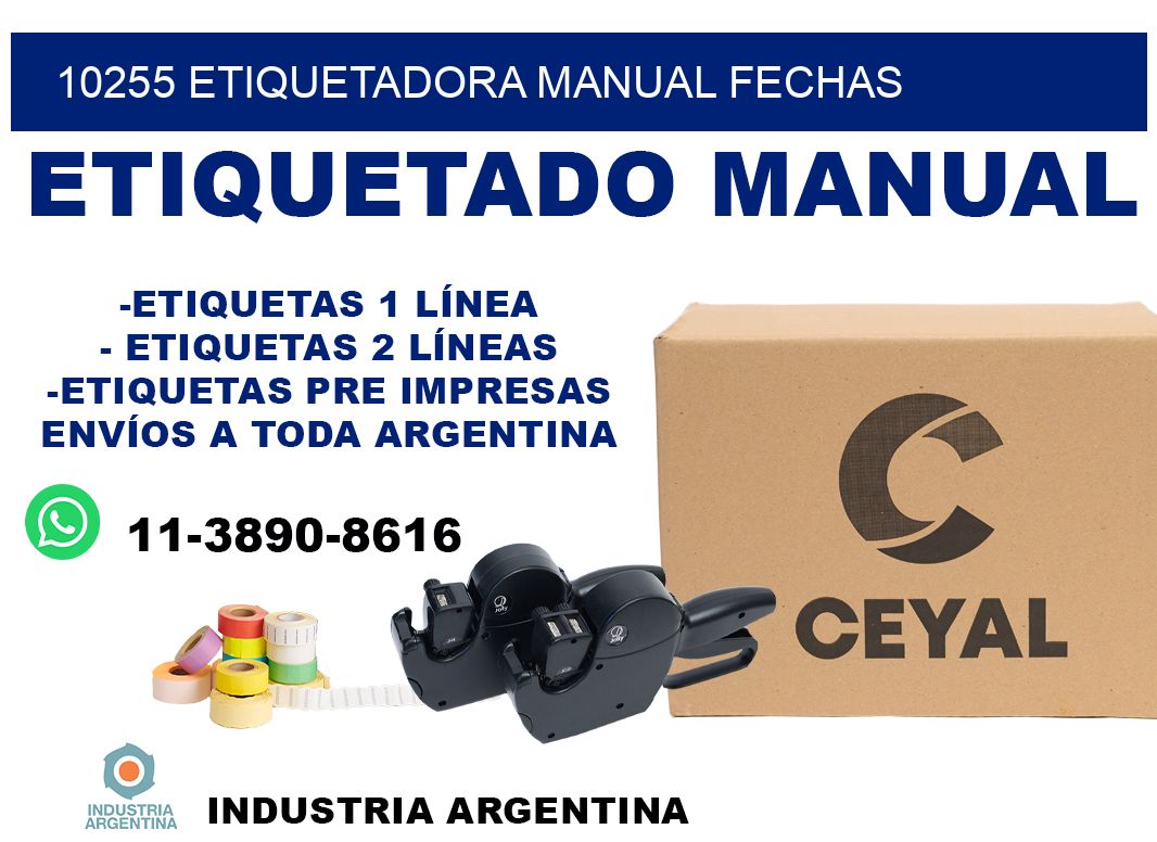 10255 etiquetadora manual fechas