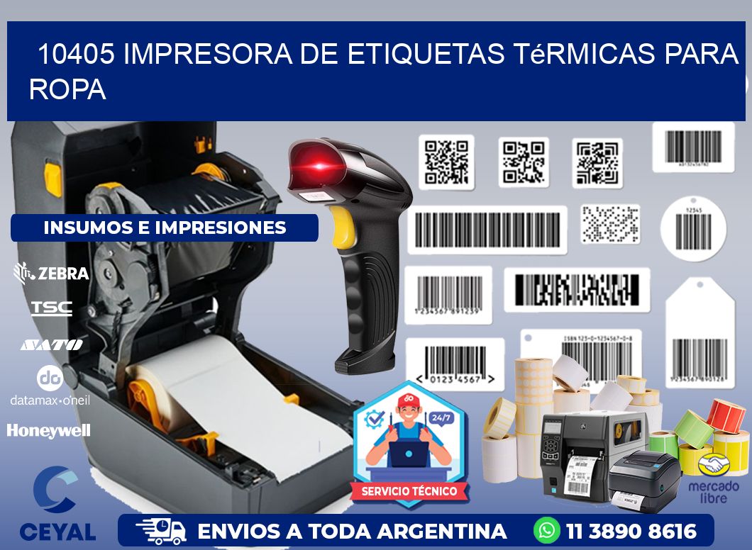 10405 impresora de etiquetas térmicas para ropa