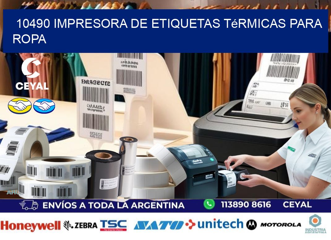 10490 impresora de etiquetas térmicas para ropa