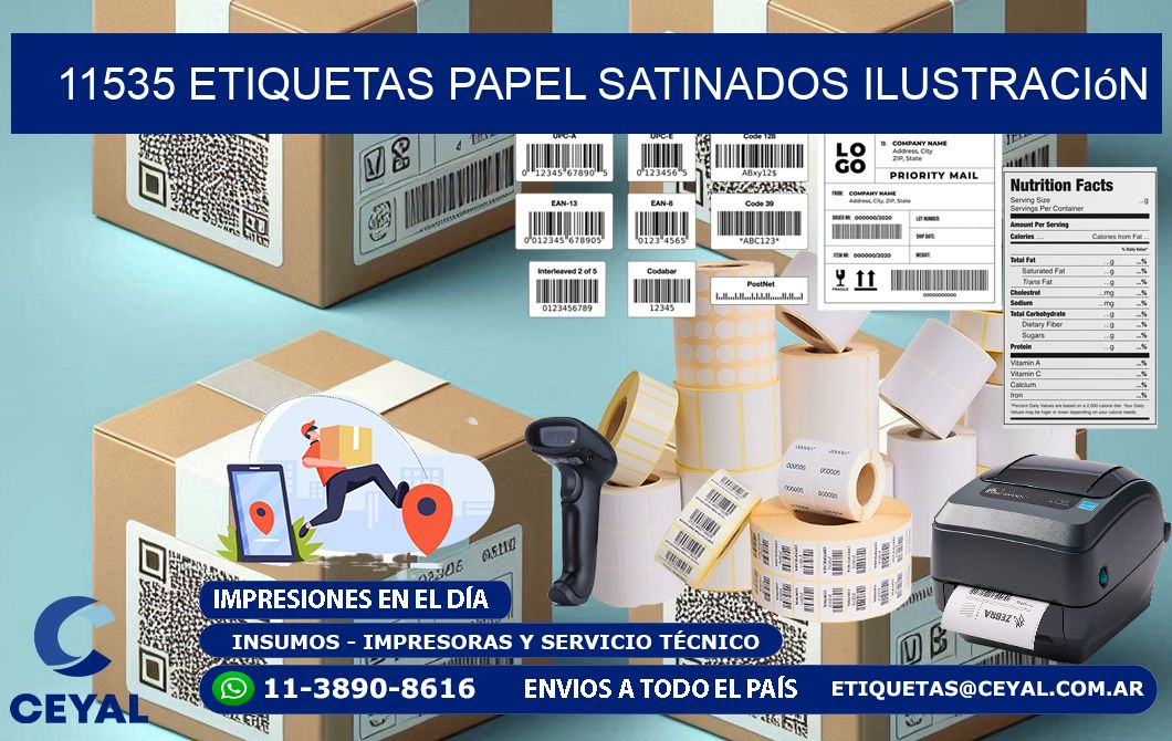 11535 etiquetas papel satinados ilustración