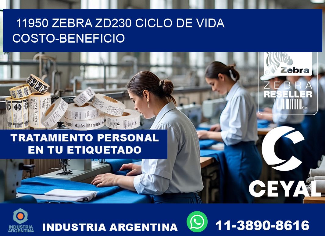 11950 Zebra ZD230 ciclo de vida costo-beneficio