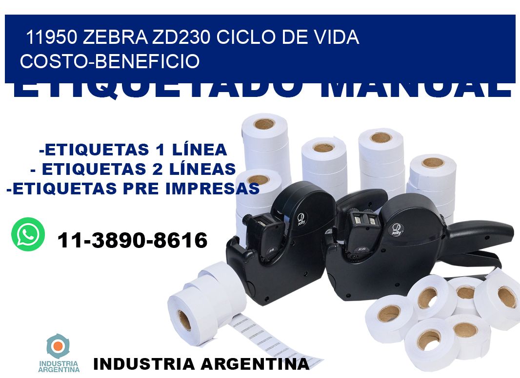 11950 Zebra ZD230 ciclo de vida costo-beneficio