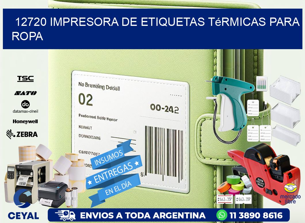 12720 impresora de etiquetas térmicas para ropa