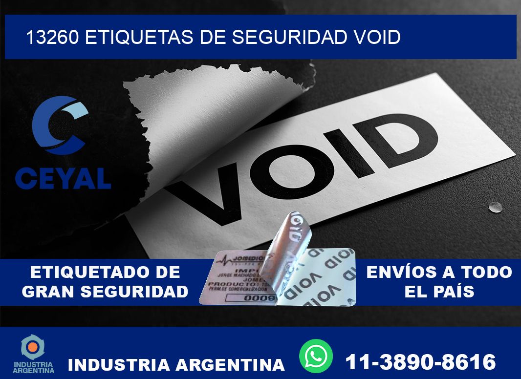 13260 etiquetas de seguridad void