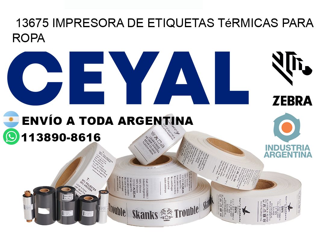 13675 impresora de etiquetas térmicas para ropa