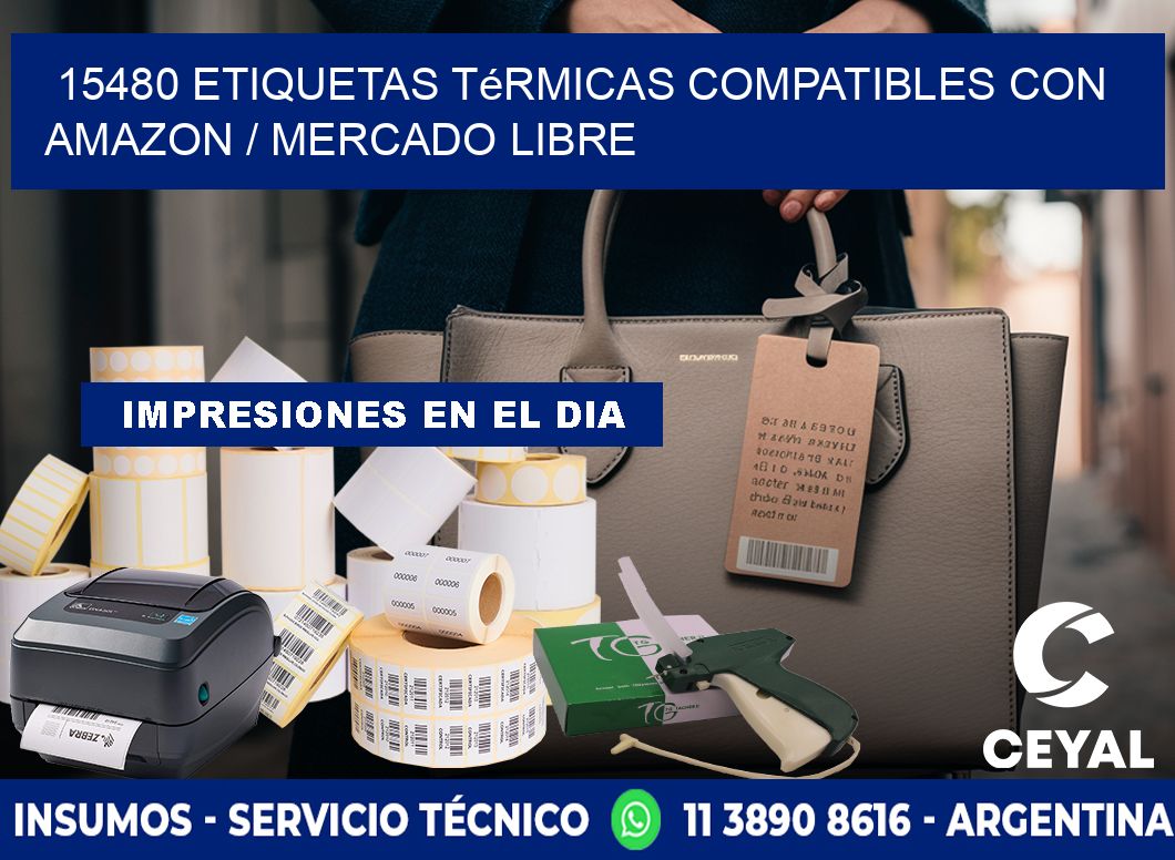 15480 etiquetas térmicas compatibles con Amazon / Mercado Libre