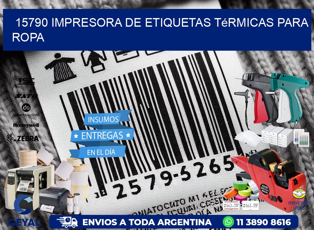 15790 impresora de etiquetas térmicas para ropa