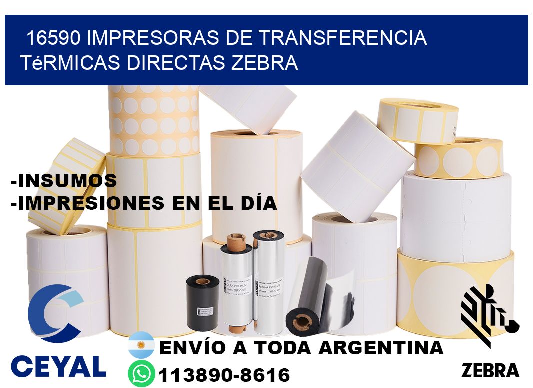 16590 impresoras de Transferencia térmicas directas zebra