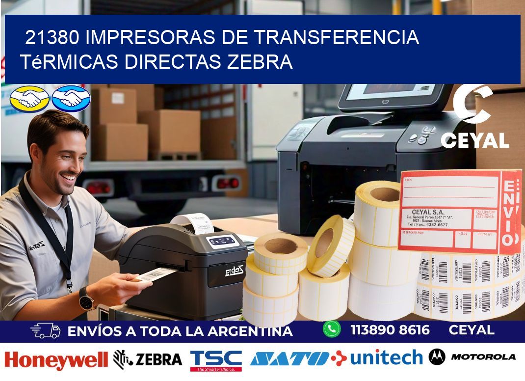 21380 impresoras de Transferencia térmicas directas zebra