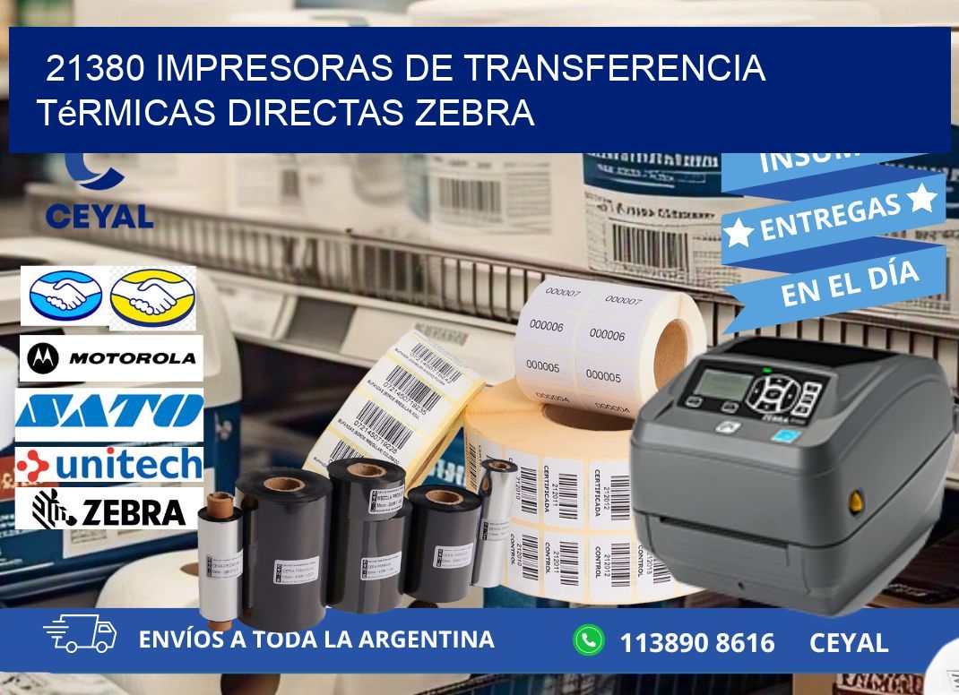 21380 impresoras de Transferencia térmicas directas zebra