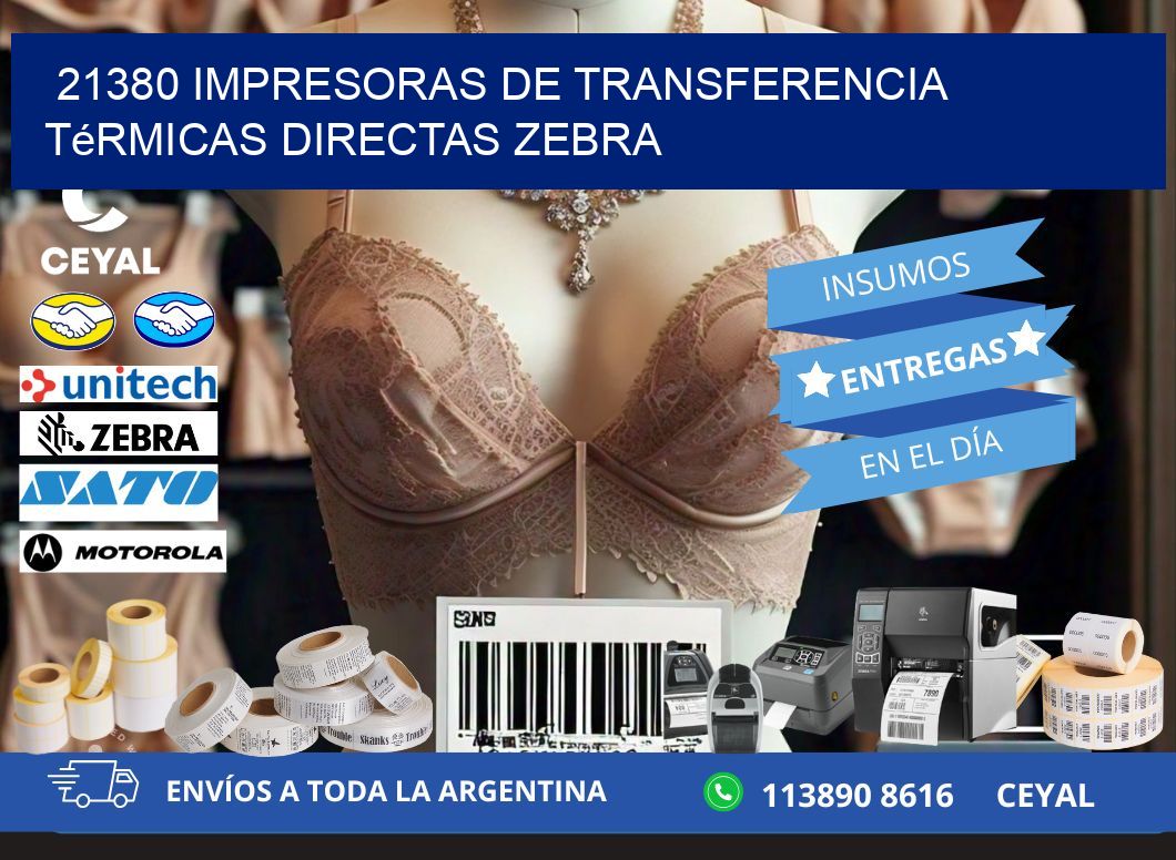 21380 impresoras de Transferencia térmicas directas zebra