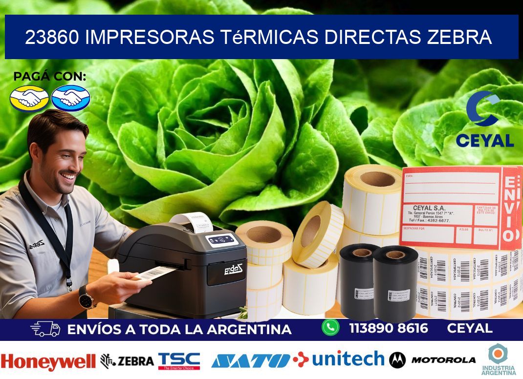 23860 impresoras térmicas directas zebra