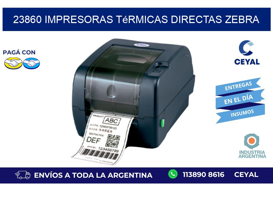 23860 impresoras térmicas directas zebra
