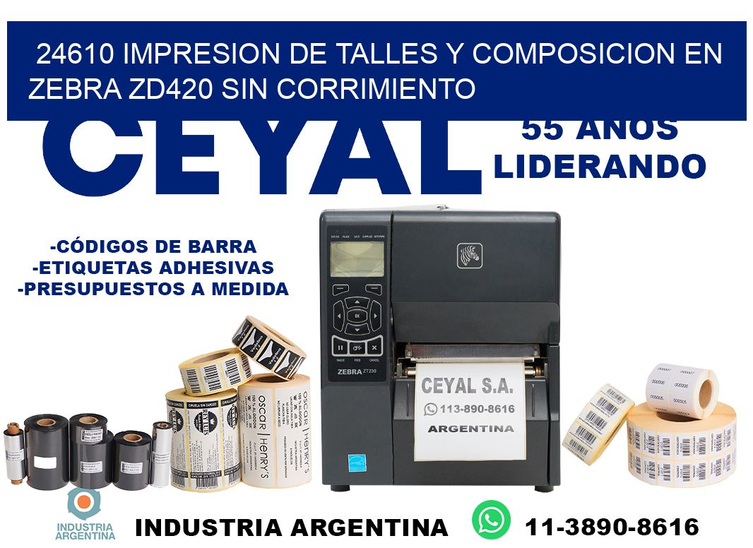 24610 impresion de talles y composicion en zebra zd420 sin corrimiento