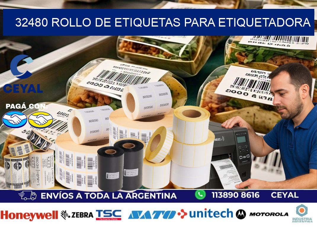 32480 rollo de etiquetas para etiquetadora