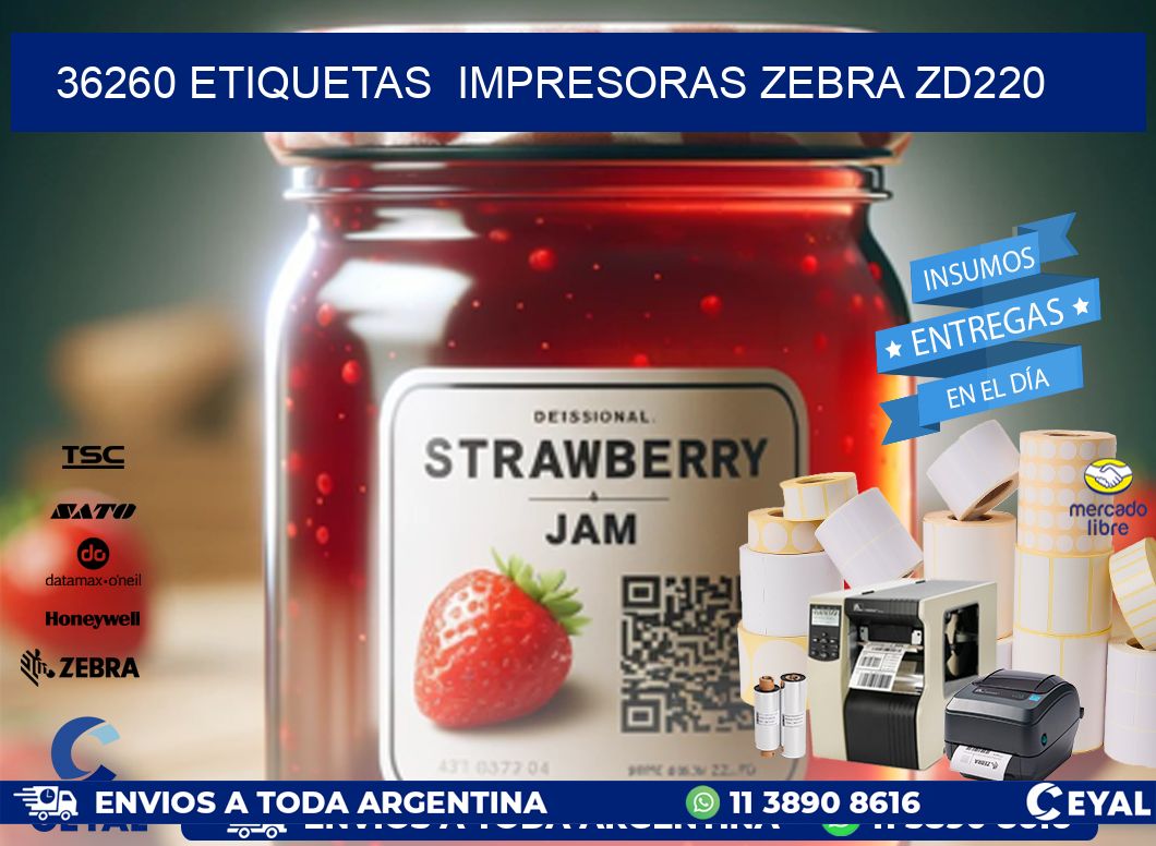 36260 etiquetas  impresoras zebra zd220
