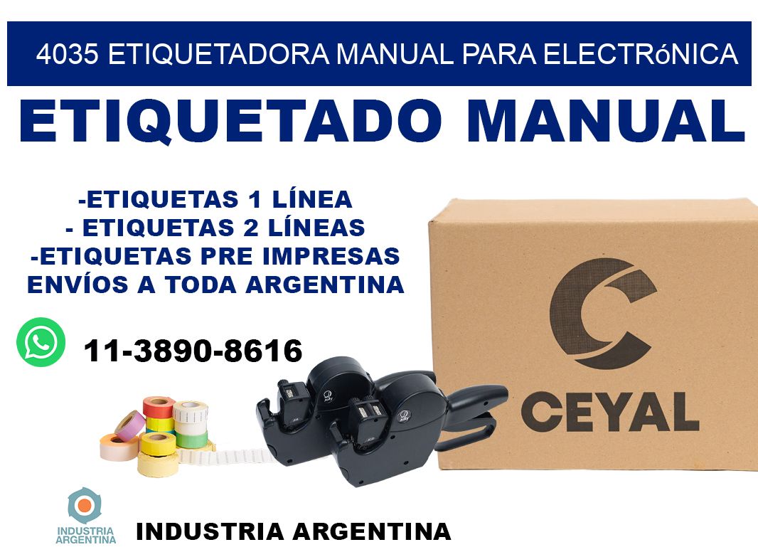 4035 etiquetadora manual para electrónica