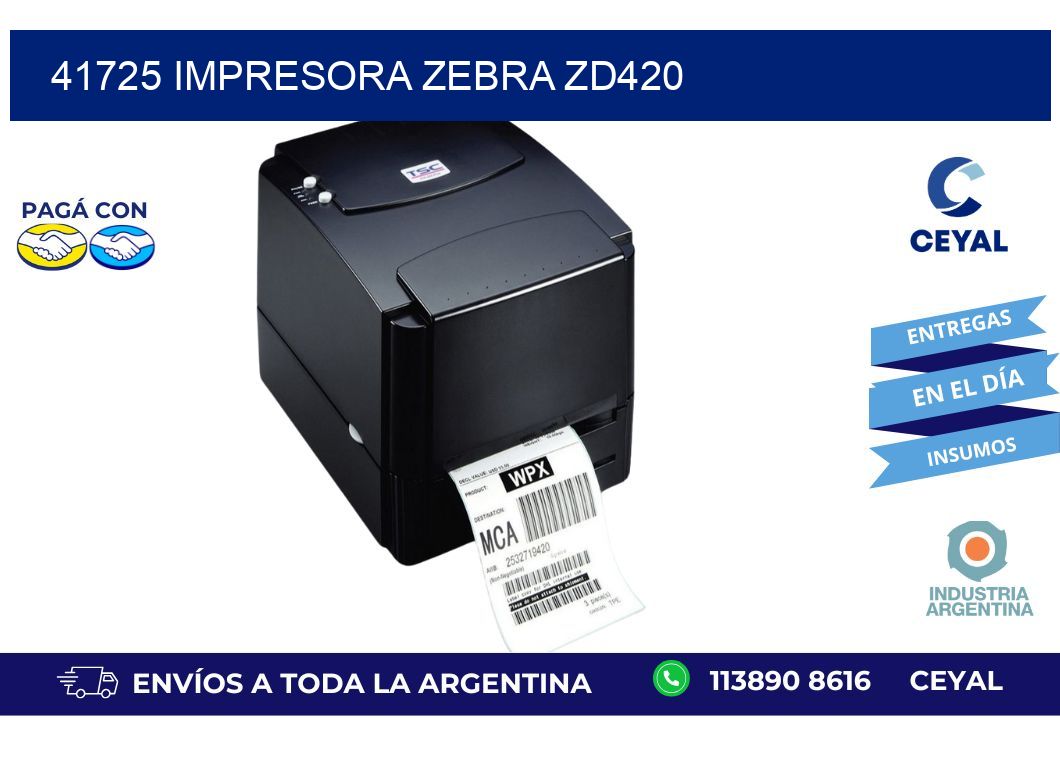 41725 Impresora Zebra ZD420