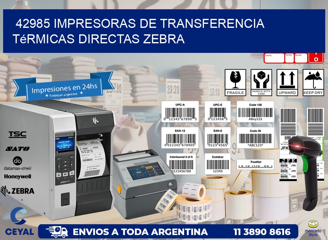 42985 impresoras de Transferencia térmicas directas zebra