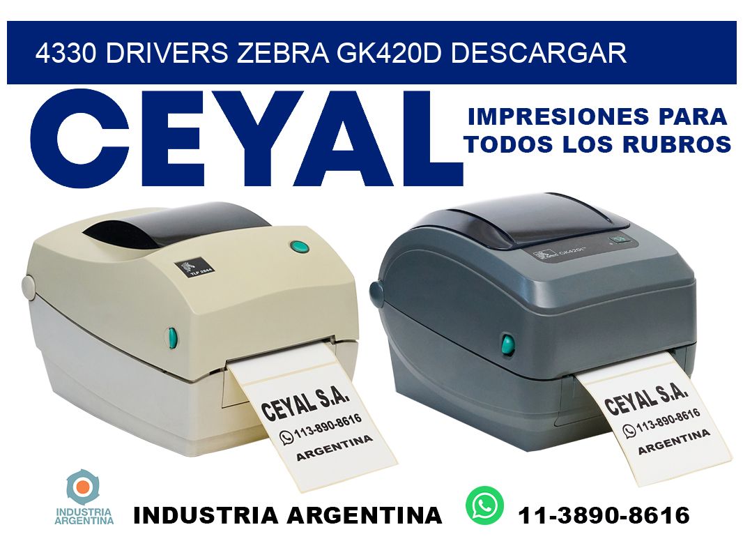 4330 drivers zebra gk420d descargar