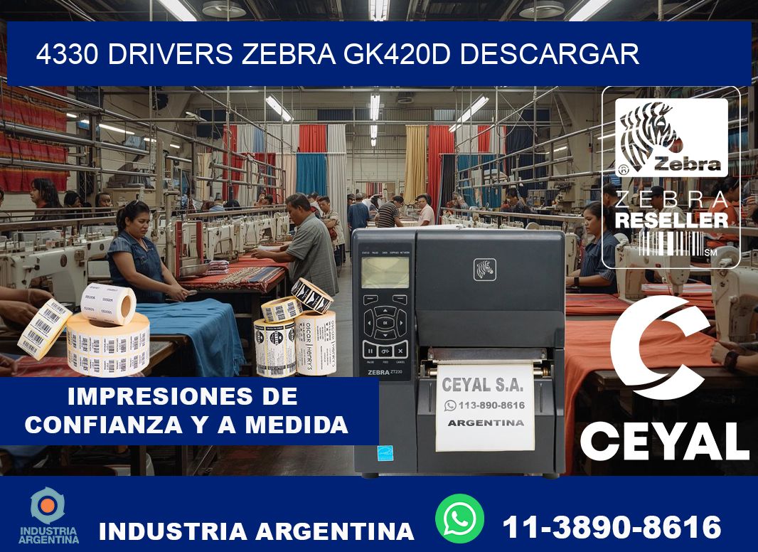 4330 drivers zebra gk420d descargar