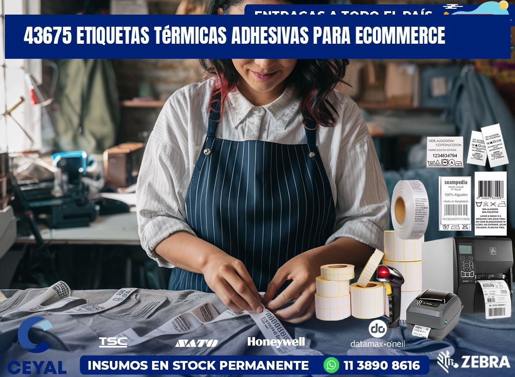43675 etiquetas térmicas adhesivas para ecommerce