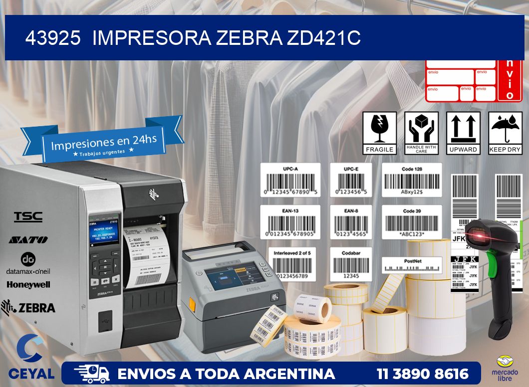43925 Impresora Zebra zd421c