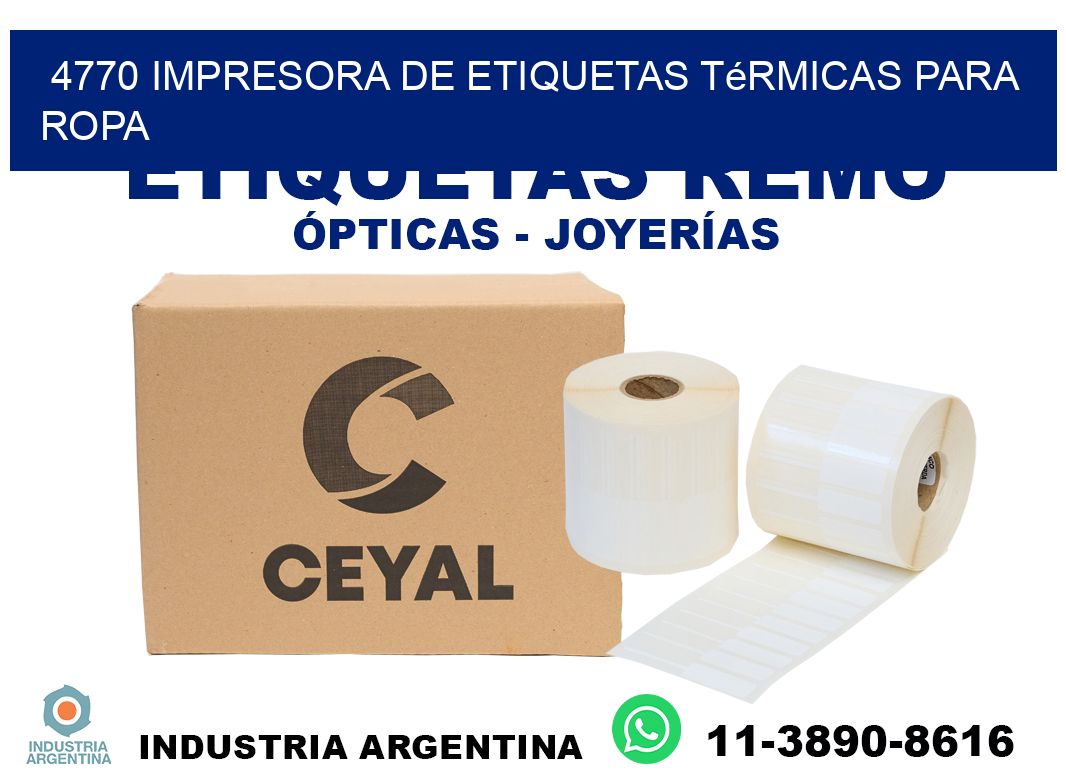 4770 impresora de etiquetas térmicas para ropa