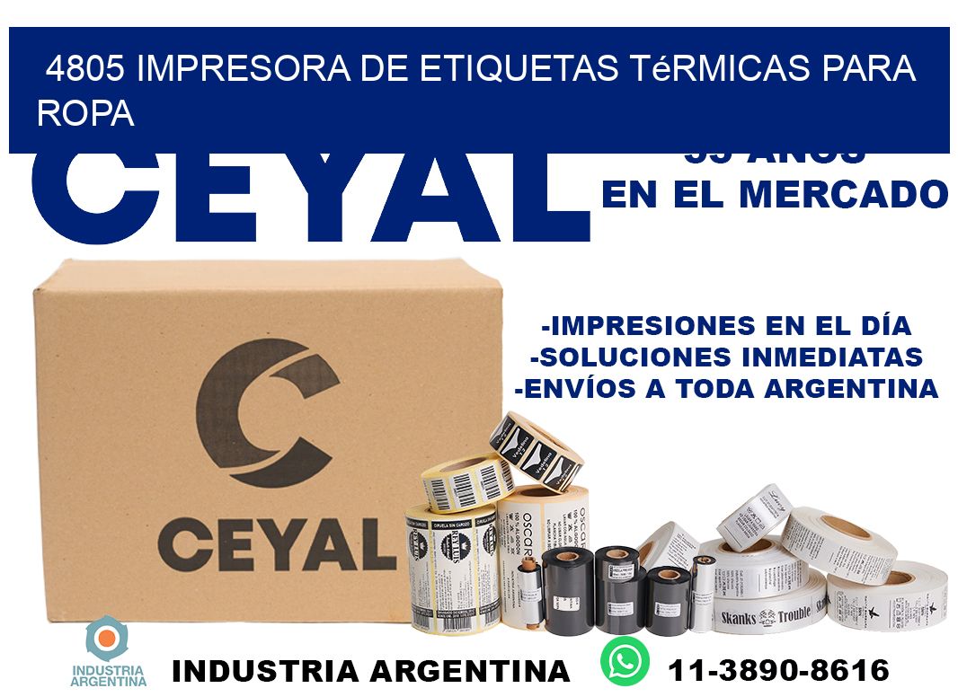 4805 impresora de etiquetas térmicas para ropa