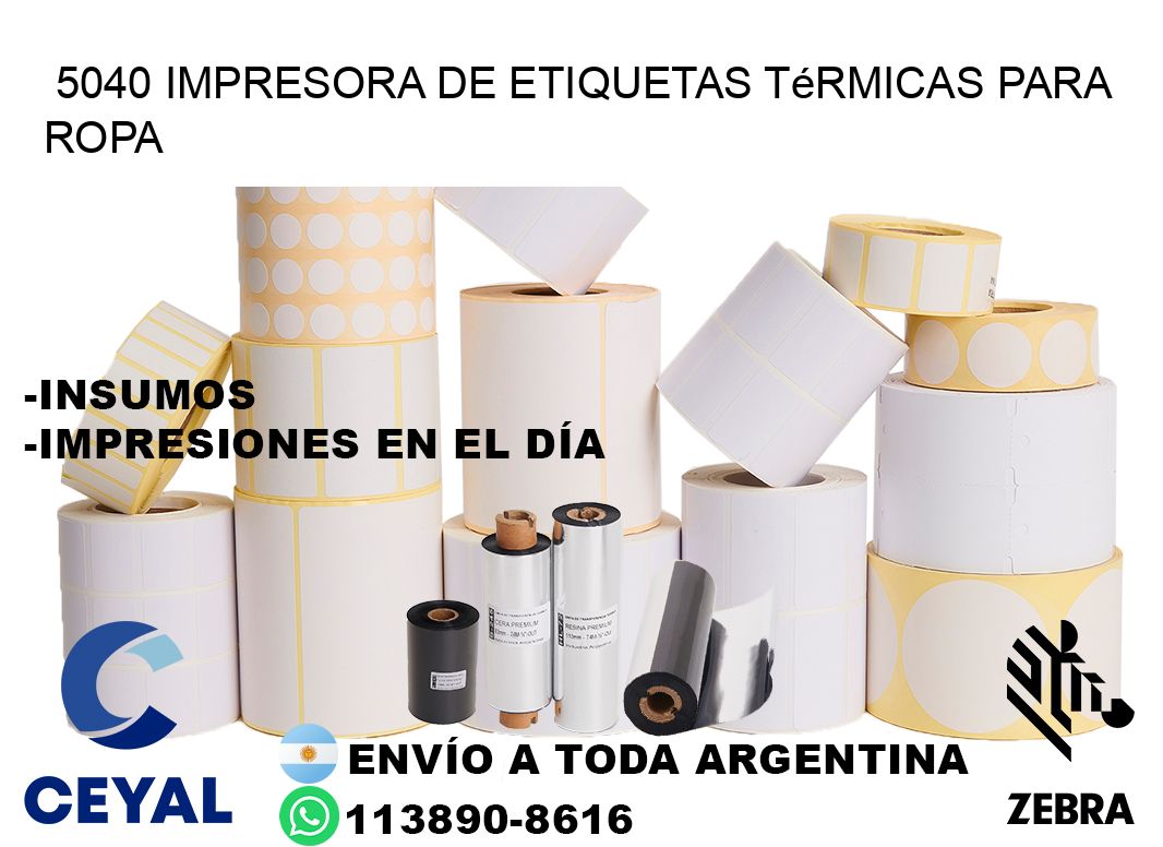 5040 impresora de etiquetas térmicas para ropa