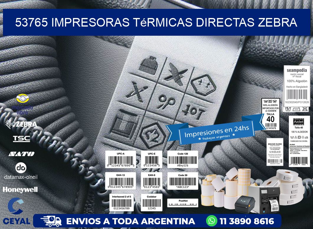 53765 impresoras térmicas directas zebra