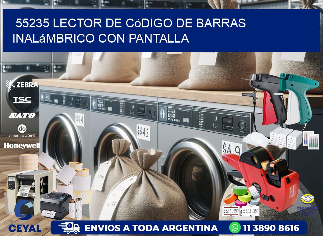 55235 Lector de código de barras inalámbrico con Pantalla