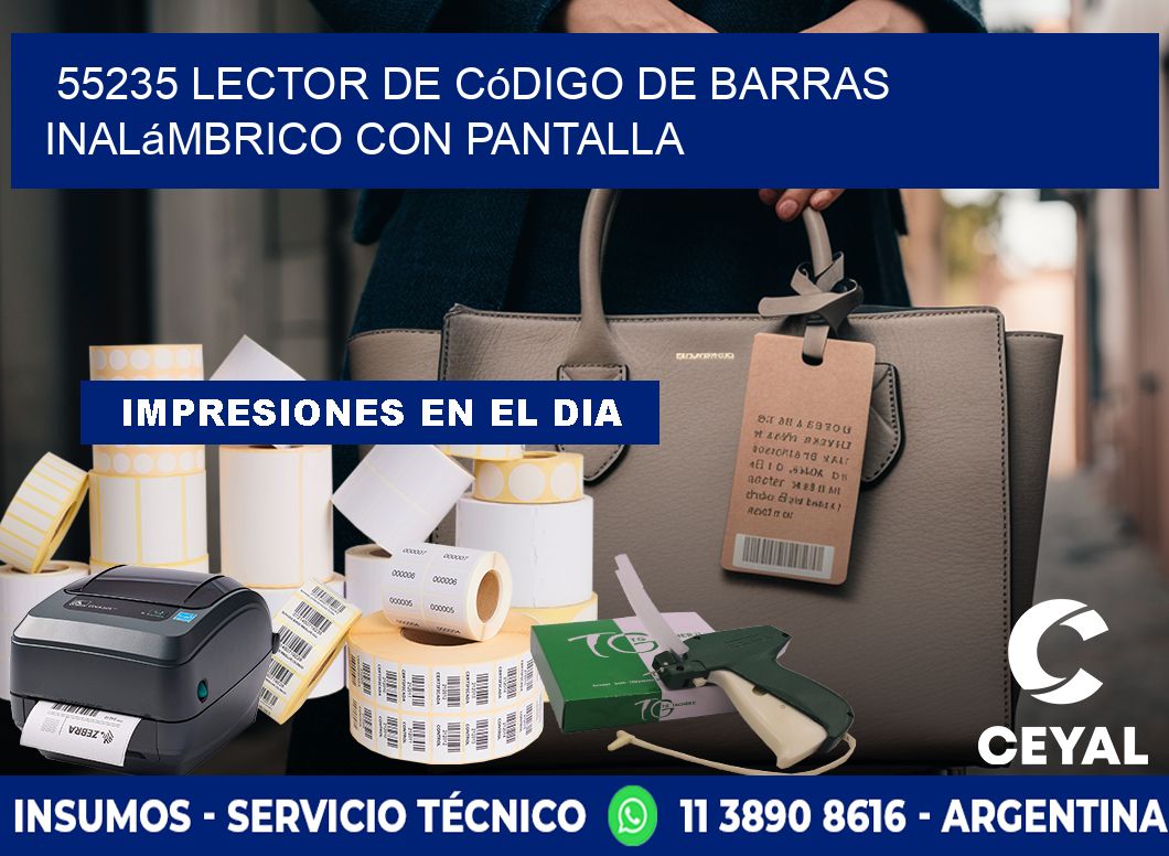 55235 Lector de código de barras inalámbrico con Pantalla