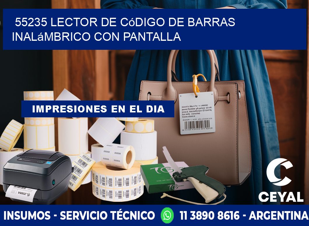 55235 Lector de código de barras inalámbrico con Pantalla