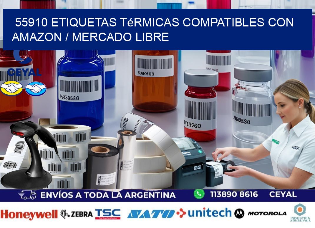 55910 etiquetas térmicas compatibles con Amazon / Mercado Libre