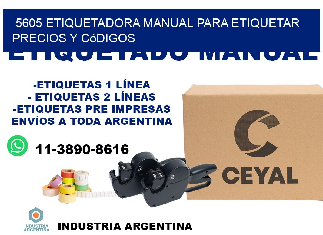 5605 etiquetadora manual para etiquetar precios y códigos