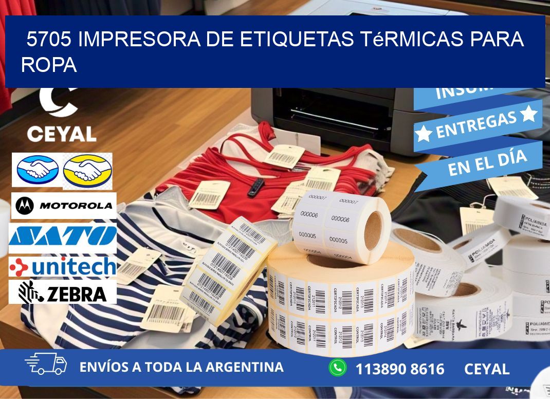 5705 impresora de etiquetas térmicas para ropa